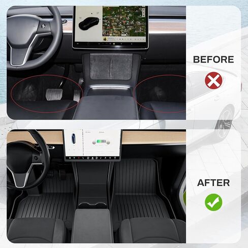 Yitamotor Floor Mats TPE-Lite Fit لعام 2024 2025 Tesla Model 3 Highland ، صفوفان وحصير شحن ، حصيرة سيارة تغطية كاملة مع حصيرة شحن خلفية أمامية TPE جميع الأحوال الجوية 2025 ملحقات طراز 3 in Kuwait