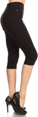 jeggings & capris High Weist Prow-on Jean Style Stretch Skinny Capri Pants in Kuwait