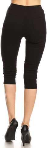 jeggings & capris High Weist Prow-on Jean Style Stretch Skinny Capri Pants in Kuwait