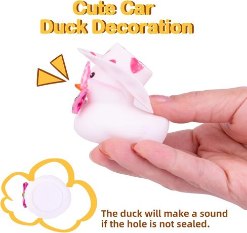 Car Rubber Duck Ornament Cute Duck Car Dashboard Decoration Accessories with Mini Hat Sunglasses and Skirt for Car Dashboard Decoration Accessories(A6) in Kuwait