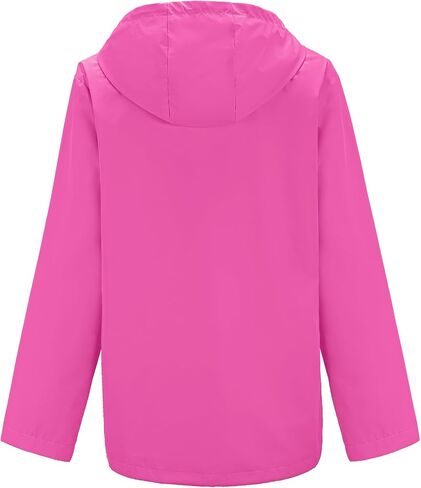 Avoogue Rain Jacket Women Waterproof Lightweight Raincoat Lined Outdoor Hooded Windbreaker in Saudi Arabia