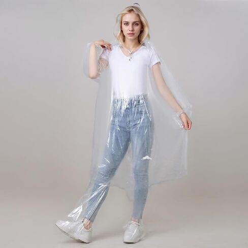 Raincoat+Pants Family Pack Adult Disposable Ponchos with Hood Ideal for Outdoor Activities in The rain in Saudi Arabia