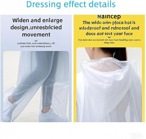 Raincoat+Pants Family Pack Adult Disposable Ponchos with Hood Ideal for Outdoor Activities in The rain in Saudi Arabia