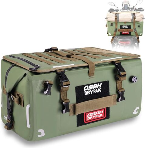 Waterproof Motorcycle Tail Bag, 40L Waterproof Duffel Bag, Motorcycle Dry Bag, Multifunctional Luggage Bag with Shoulder Straps for Travel, Camping, Fishing in Kuwait