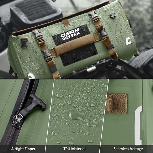 Waterproof Motorcycle Tail Bag, 40L Waterproof Duffel Bag, Motorcycle Dry Bag, Multifunctional Luggage Bag with Shoulder Straps for Travel, Camping, Fishing in Kuwait