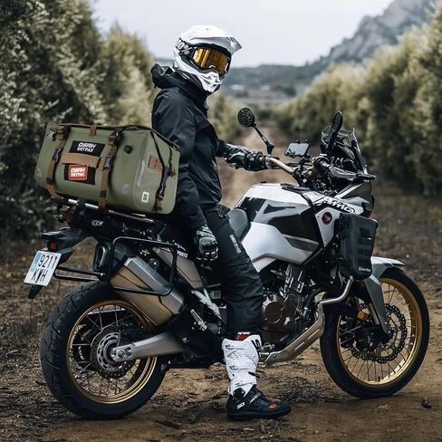 Waterproof Motorcycle Tail Bag, 40L Waterproof Duffel Bag, Motorcycle Dry Bag, Multifunctional Luggage Bag with Shoulder Straps for Travel, Camping, Fishing in Kuwait