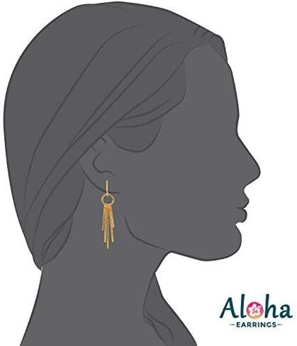 Aloha Earrings Gold Tone Non Pierced Clip On Dangling Earrings in Kuwait
