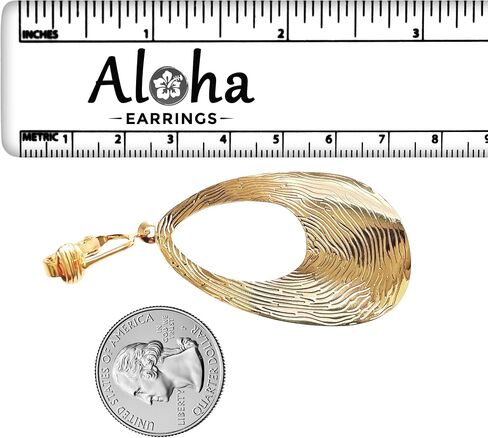 Aloha Earrings Gold Tone Non Pierced Clip On Dangling Earrings in Kuwait