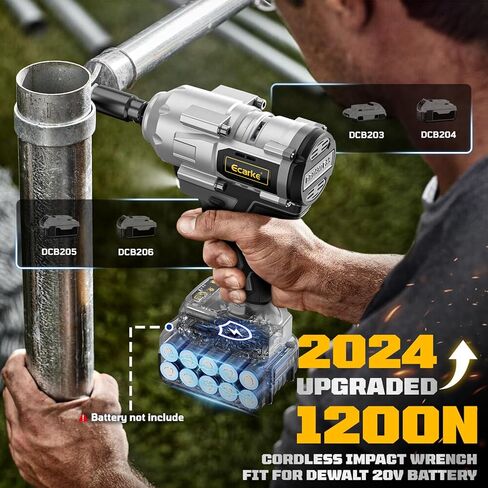 Ecarke Cordless Impact Wrchen 1/2 بوصة لـ Makita ، 900 قدم رطل (1200 ن. in Kuwait