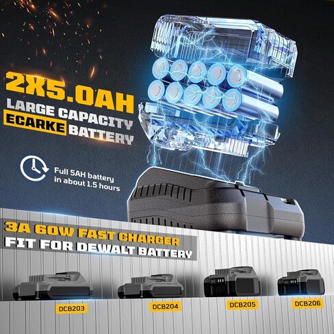 Ecarke Cordless Impact Wrchen 1/2 بوصة لـ Makita ، 900 قدم رطل (1200 ن. in Kuwait