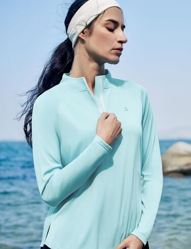 IUGA Rash Guard for Women UPF 50+ Golf Shirts for Woman UV Protection Shirts Quarter Zip Workout Shirt in Saudi Arabia