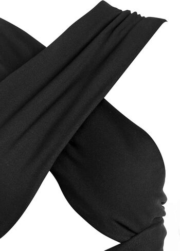 Zaful Womens مضلعة المحصول الرسن أعلى الدانتيل من الدانتيل اقتصاص كامي باندانا أعلى الكريس كروس غلاف الطباعة أعلى الخزان in Kuwait
