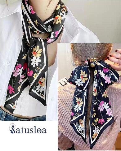 Purse Scarf For Handbags Head Scarves For Women's Hair Bags Scarfs Long Skinny Scarves Fashion Silky Headbands Accessories in Saudi Arabia