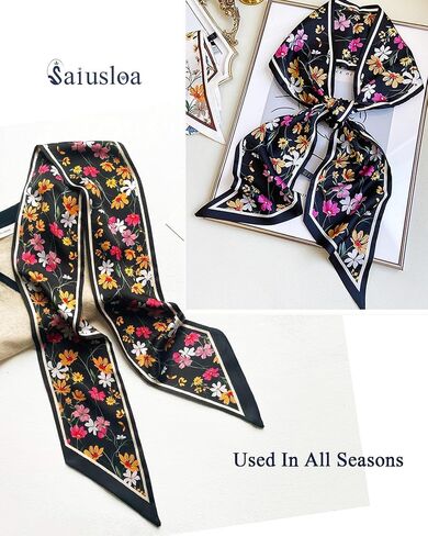 Purse Scarf For Handbags Head Scarves For Women's Hair Bags Scarfs Long Skinny Scarves Fashion Silky Headbands Accessories in Saudi Arabia