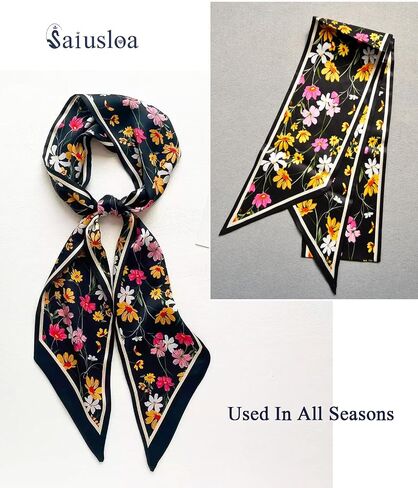 Purse Scarf For Handbags Head Scarves For Women's Hair Bags Scarfs Long Skinny Scarves Fashion Silky Headbands Accessories in Saudi Arabia