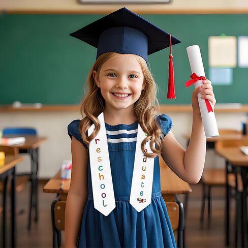 Slergut Preschool Kindergarten Graduation Sash Kindergarten Preschool Graduation Stole Graduation Decorations Class of 2025 in Kuwait