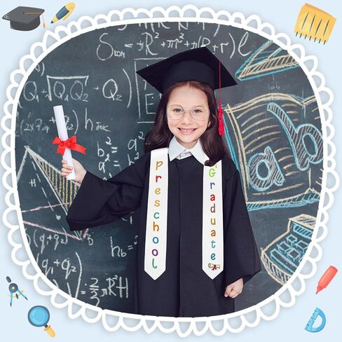 Kindergarten Preschool Graduation Sash, Printed Graduation Stole Unisex Graduation Sash Class of 2025 Graduation Gift in Saudi Arabia