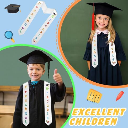 Kindergarten Preschool Graduation Sash, Printed Graduation Stole Unisex Graduation Sash Class of 2025 Graduation Gift in Saudi Arabia