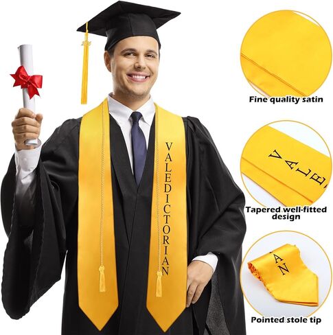 3 PCS 2025 سرق التخرج مع تخرج الذهب سرق الحبل الشرف SASH وتخرج تاسيل ليوم التخرج بجامعة المدرسة الثانوية in Kuwait