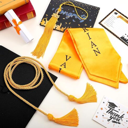 3 PCS 2025 سرق التخرج مع تخرج الذهب سرق الحبل الشرف SASH وتخرج تاسيل ليوم التخرج بجامعة المدرسة الثانوية in Kuwait