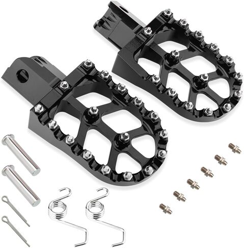Dirt Bike Foot Pegs MX Rest Pedals CNC Wide Footpegs Compatible with Honda CR125 CR250 CRF150R CRF250R CRF450R CRF250RX CRF450RX CRF450X CRF300L CRF250L CRF250M SSR450 CRF450RL (Blue) in Saudi Arabia