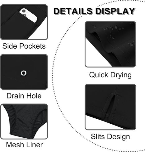 Women's 7" High Waisted Swim Board Shorts Quick Dry Beach Swimsuit Bottom Shorts for Women with Liner Pockets in Saudi Arabia
