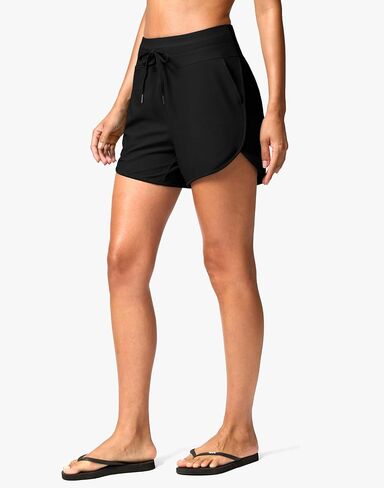 G تدريجي للنساء 4 '' 'High Cherced Swim Shorts Quick Dry Swimming Suit Suit for Women with jobits liner in Saudi Arabia