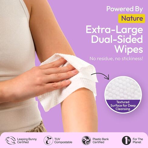 FOMIN Travel Deodorant Wipes - 30 Count - Lavender and Chamomile pH Balanced, Hypoallergenic Mini Deodorant Wipes For Women and Men - Plastic-Free, Individually Wrapped Underarm & Body Wipes in Kuwait