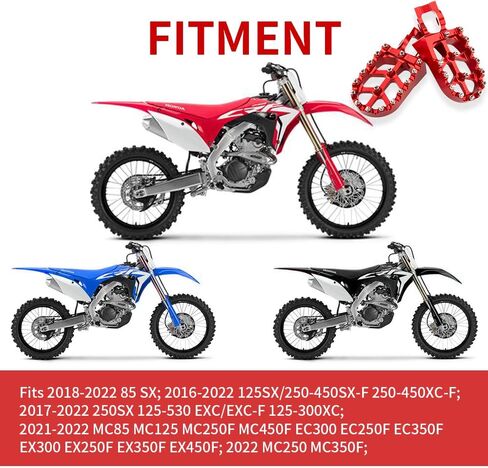 دراجة نارية CNC قدم الألومنيوم الأوتاد تقع على بعد CRF50 CRF70 CRF110 XR50 xR70 in Kuwait