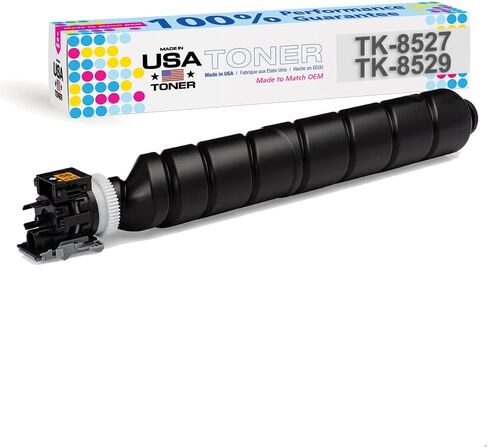 صنع في الولايات المتحدة الأمريكية بديل متوافق مع حبر Kyocera TASKalfa 3552ci، 3553ci، 4052ci، TK-8527، Copystar TK-8529 (سماوي، أرجواني، أصفر، أسود، 4 خراطيش) in Saudi Arabia