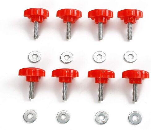 JeCar 6 Hardtop Quick Removal Bolts Thumb Screws Compatible with Jeep Wrangler 2007-2023 JK JL Sports Sahara Freedom Rubicon X 2/4 Door Accessories, Black in Kuwait