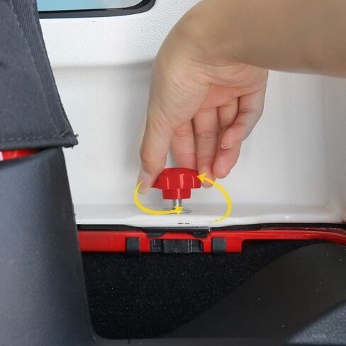 JeCar 6 Hardtop Quick Removal Bolts Thumb Screws Compatible with Jeep Wrangler 2007-2023 JK JL Sports Sahara Freedom Rubicon X 2/4 Door Accessories, Black in Kuwait