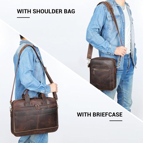 MASIWEI Genuine Leather Bag Strap Replacement Shoulder Strap Adjustable with Padded for Duffel Bag, Crossbody Bag, Laptop Bag, Briefcase, Messenger Bag,Coffee in Kuwait