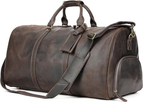 MASIWEI Genuine Leather Bag Strap Replacement Shoulder Strap Adjustable with Padded for Duffel Bag, Crossbody Bag, Laptop Bag, Briefcase, Messenger Bag,Coffee in Kuwait