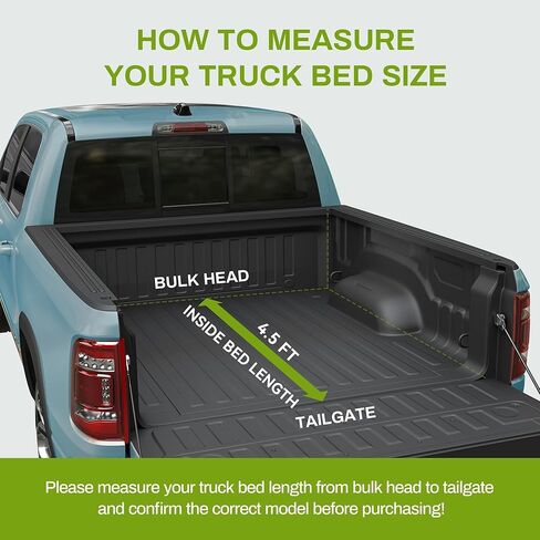 AUTOSAVER88 Tri-fold Soft Truck Bed Tonneau Cover Compatible with 2022 2023 2024 2025 Ford Maverick 4.5 Feet Bed in Kuwait