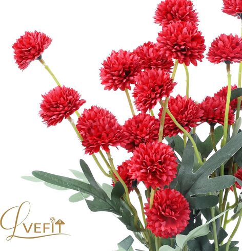 10 Pcs Yellow Kiku Flower Fake Mums Long Stem Flowers,Faux Kiku Flower Bulk,Silk Flowers Mini Chrysanthemum Floral Arrangements,Artificial Flowers Chrysanth Mini Fake Flower in Kuwait