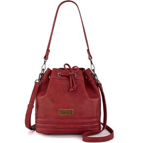 Wrangler Hobo Bags for Women Designer Bucket Purses Western Shoulder Handbags