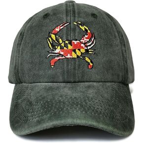 Embroidered Maryland State Flag Crab Shaped Hats