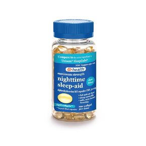 مساعدة نوم ليلية خالية من صبغة Diphenhydramine HCL 50mg softgels ، أقصى قوة ، 120 عدد