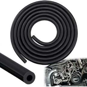 10Ft Vacuum Hose Automotive, ID 5/32" (4mm) High Performance Silicone Vacuum Hose, 130PSI Max Pressure Vacuum Line, Black Silicone Tubing Car Accessories for Air/Water (5/32 Inch)