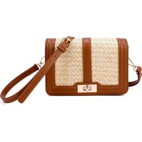 Ayliss Straw Crossbody Bags for Women Straw Purses Handbags Shoulder Clutch Purse Summer Beach Woven Bags for Vacation