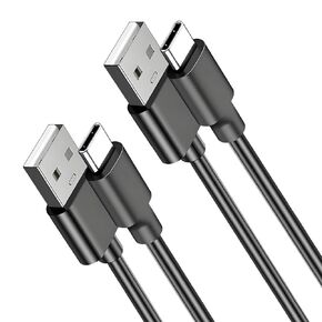 كابل شحن USB C مناسب لوحدة تحكم PS5، وحدات تحكم Xbox Series X/Series S، وحدة تحكم نينتندو سويتش، 2 حزمة سلك شاحن USB من النوع C بديل 9.8 قدم