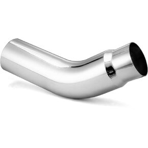5 Inch Turn Down Diesel Exhaust Elbow Tip, 5.0" Inlet 6.0" Outlet 23" Overall Length Chrome Exhaust Tip