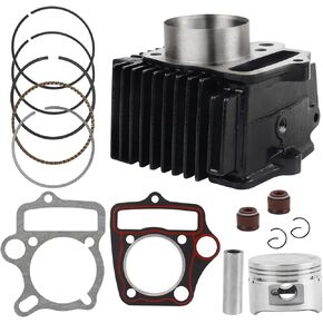 FLYPIG 52.4mm Engine Cylinder Piston Big Bore Rebuild Kit For 110cc 90cc 4-Stroke Chinese TaoTao Coolster ATV Pit Quad Dirt Bike Go Kart Cylinder with Piston Ring Kit