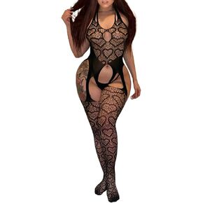 Woman Lingerie Body Stockings Sexy Bodysuit Fishnet Tights Rave Outfits