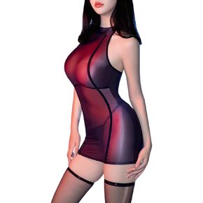 RUIBAVYA Body Stockings For Women Sexy Lingerie Dress Neck-Hanging Bodystocking Body Suit Lingerie Sexy