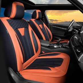 Fit Camry Seat Covers, Premium Leather Car Seat Covers for Toyota Camry 2012-2024 2025, Breathable,Waterproof, and Scratch-Resistant, Custom Fit with Lumbar Support (Full Set,Black)
