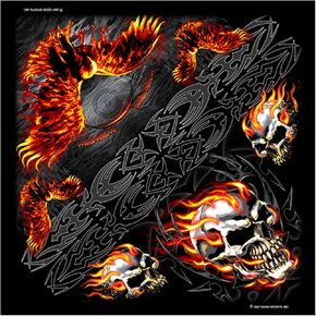 Hot Leathers mens Motorcycle bandannas, Multi Color, 21 Inch x Inch US