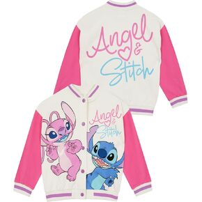 Disney Stitch Jacket For Girls | Lilo And Stitch Girls Jacket | Angel Varsity Jacket