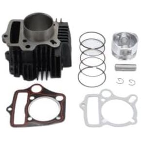 WOOSTAR 52.4mm Iron Big Bore Cylinder with Piston Ring Kit Replacement for Taotao Kazuma Falcon Panda Redcat SSR Roketa Sunl Coolster 4 Stroke 110cc Motorcycle Engine ATV Go Kart Dirt Pit Bike
